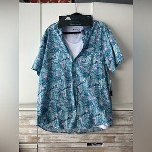 Matix 2 pack comboTropical Flamingo Print Shirt and tank